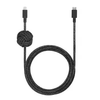 USB-C uz Lightning kabelis Native Union Night kabelis 3 m — Melns/Pelēks, 3 m garums