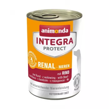 Mitrā suņu barība animonda Integra Protect Nieren Beef 400 g — nieru atbalsts, pieaugušiem suņiem, liellopu gaļa