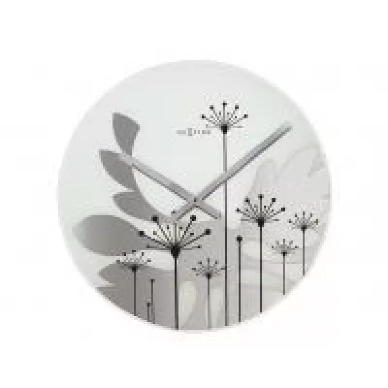 NeXtime pulkstenis 8088 Grass, Ø43 cm, Sienas, Pelēks