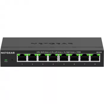 NETGEAR MS308 Nevadāms 2,5G Ethernet (100/1000/2500) Melns