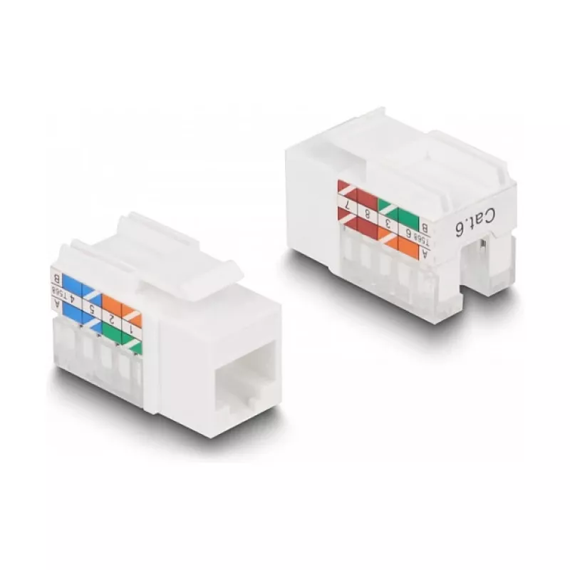 DeLOCK Keystone LSA komplekts RJ45 RJ11 Cat.6 melns klipšu turētājs