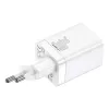 Baseus Super Si Pro Quick Charger USB + USB-C 30W (balts)