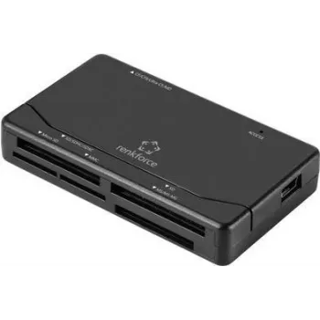 Renkforce RF-PCR-150 ārējais USB 2.0 karšu lasītājs, melns (RF-5152720)