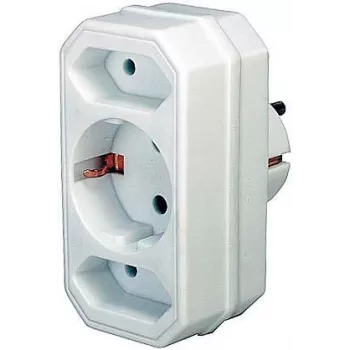 Strāvas adapteris Brennenstuhl 1508050 ar 2 + 1 rozetēm balts