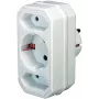 Strāvas adapteris Brennenstuhl 1508050 ar 2 + 1 rozetēm balts