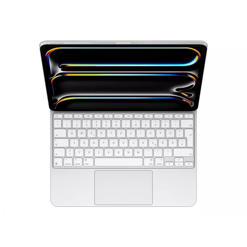 Apple Magic tastatūra tastatūra iPad Pro 13 collu M4 ar skārienpaliktni, vācu izkārtojums, baltā krāsā