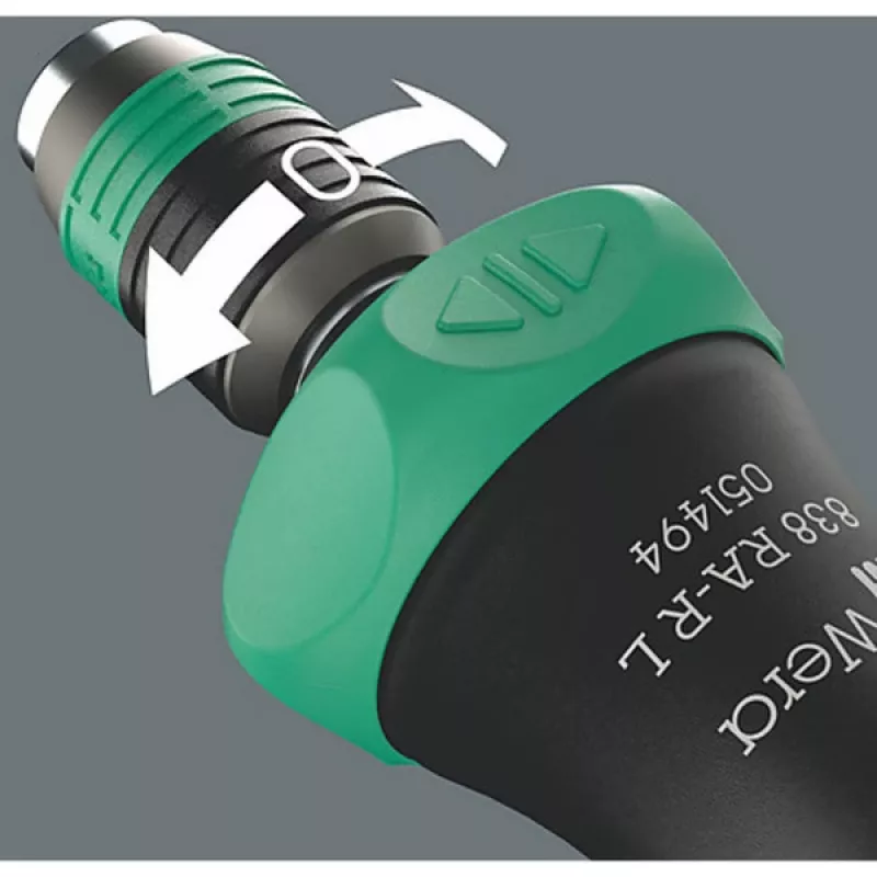 Wera 838 RA-R L Bits-Handhalter mit Ratsche 1/4