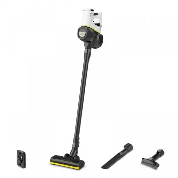 Vertikālais putekļsūcējs Karcher 2-in-1 VC 4, bez maisiņa, bezvada 21.6V Li-Ion, 30 min darbības laiks, HEPA, 2 ātrumi, dzeltens/melns