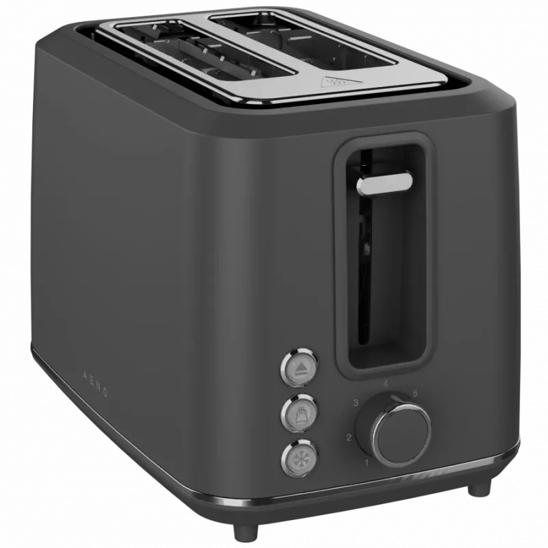 Elektriskais tosteris AENO ATS0001G — 2 spraugu, 220–240 V 50–60 Hz, 920–1080 W, 3 režīmi, 7 apbrūnināšanas līmeņi, pelēks