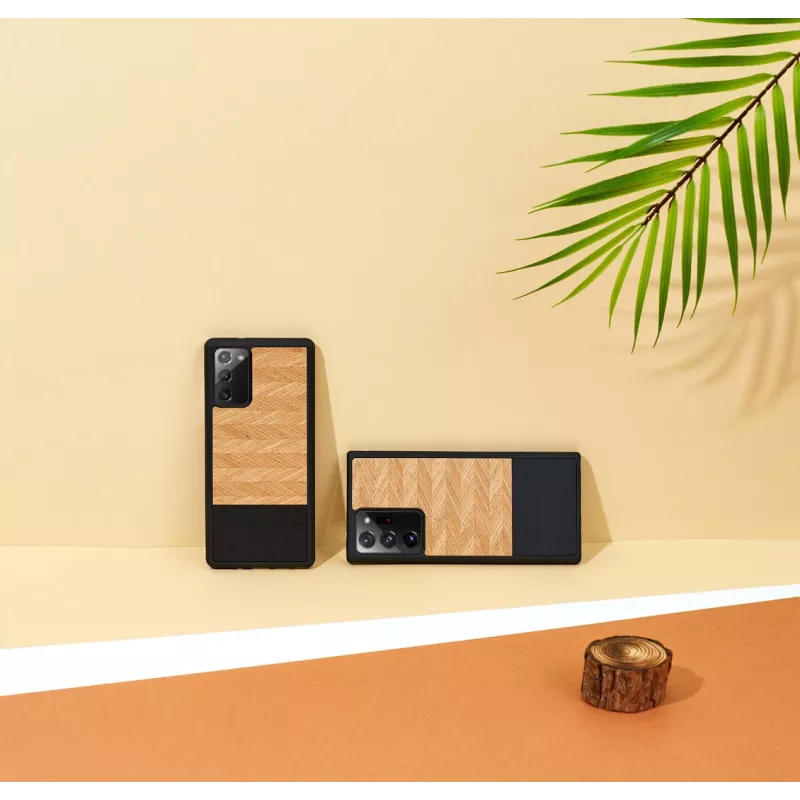 Mobilā telefona maciņš Man and Wood Galaxy Note 20 herringbone nero black