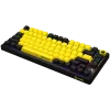 Bezvadu mehāniskā spēļu tastatūra LORGAR KBP7075W — Melna/Dzeltena, EN izkārtojums
