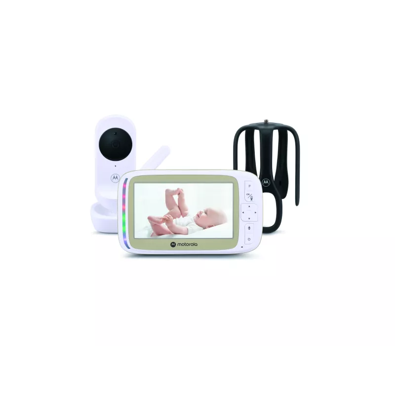 Motorola 5.0” Wi-Fi video bērnu monitors ar Stargrip gultiņas stiprinājumu | VM45 Connect | Balts