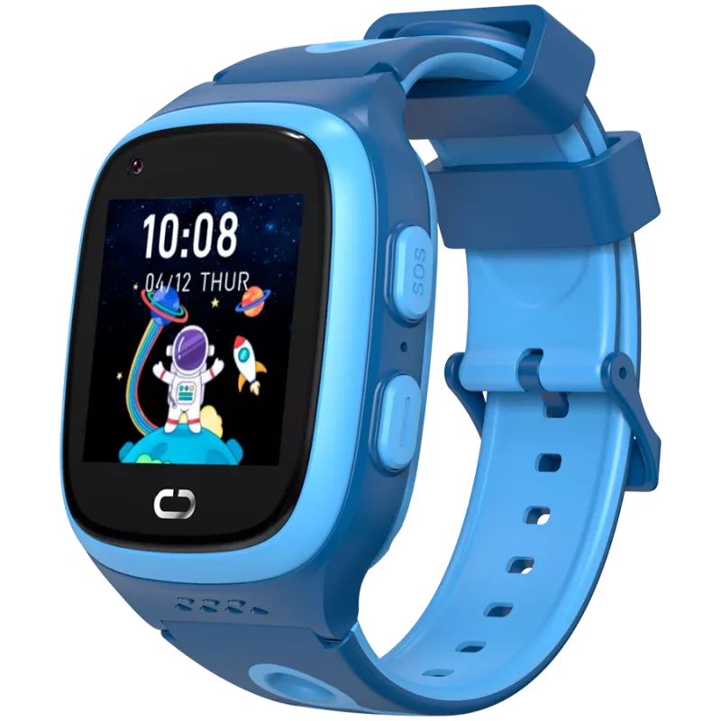Canyon bērnu pulkstenis ZEFIR KW-49 E-SIM 4G GPS WiFi Video Mūzika Spēles Angļu valodas apguve, Zils