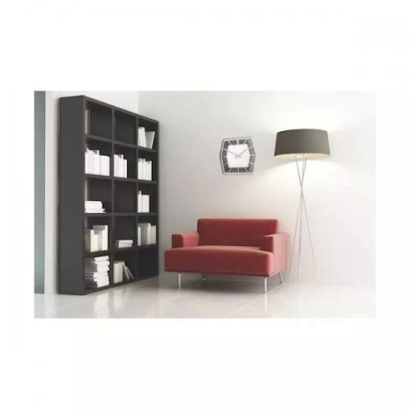 NeXtime pulkstenis 8128zw Hexagon, 43x43 cm, sienas, balts