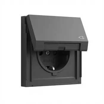 Gira Schuko kontaktligzda TX_44 Antracīta modelis 445467