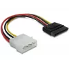 Strāvas kabelis SATA HDD DeLOCK B40160100 4-pin vīrišķais taisns 0.12m