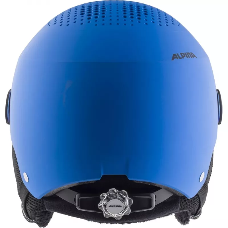 ALPINA ZUPO VISOR QLite ķivere — bērnu slēpošanas ķivere, cietais apvalks, 54–58 cm, integrēts vizieris, Run System Ergo Snow