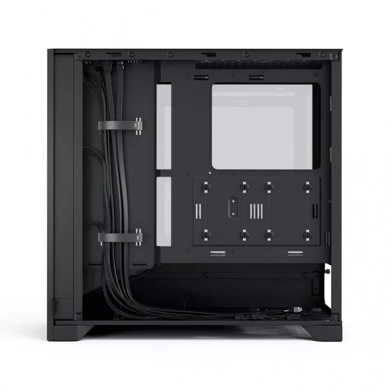 PC Case Fractal Design Pop 2 Air Melns TG RGB Midi Tower — ATX/Micro-ATX/Mini-ITX, 3x120mm priekšā, 1x120mm aizmugurē, 2.5 collu+3.5 collu nodalījumi