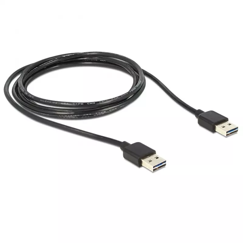 USB kabelis DeLOCK 85556 USB 2.0 2 m Melns