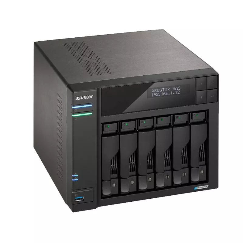 Asustor LOCKERSTOR 6 NAS Desktop Intel® Celeron® N5105 8 GB DDR4 HDD ADM Melns