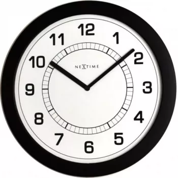 NeXtime klok 3045zw Super Slim, Ø28 cm, sienas, melns
