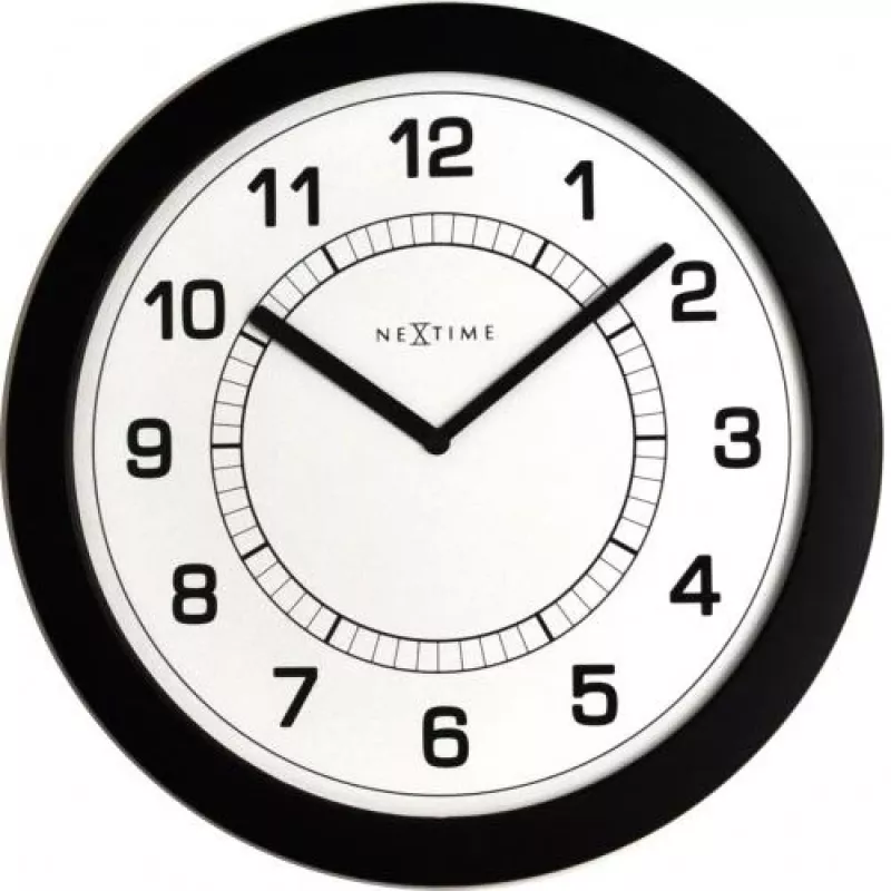 NeXtime klok 3045zw Super Slim, Ø28 cm, sienas, melns