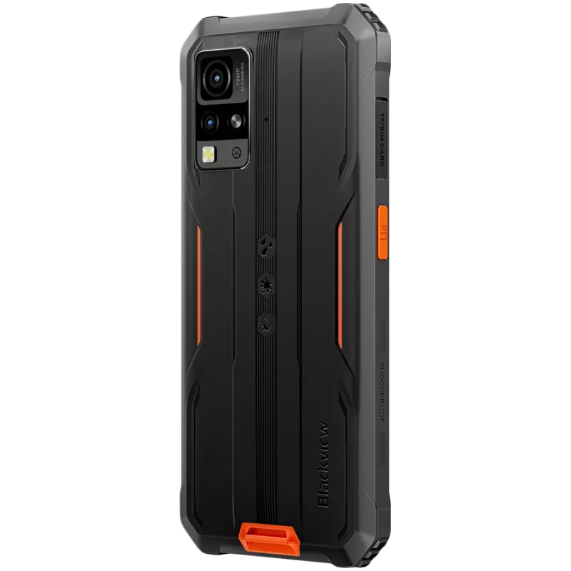 Blackview Rugged BV4800SE LTE 6.56 inch HD+IPS 720x1612 90Hz 4Gb+64Gb UMS9320E Octa-Core 1.8GHz CAM Priekšējā 8MP Aizmugurējā 16MP+2MP NFC 5100mAh BEZ Lādētāja Android 15 Oranžs