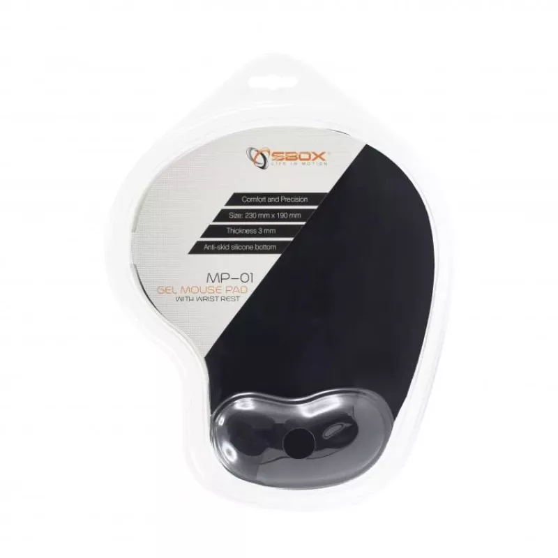 Sbox MP-01B Gēla peles paliktnis melns