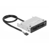 DeLOCK 91708 Karšu lasītājs USB 2.0 Iekšējais Melns Pelēks CF SD MicroSD