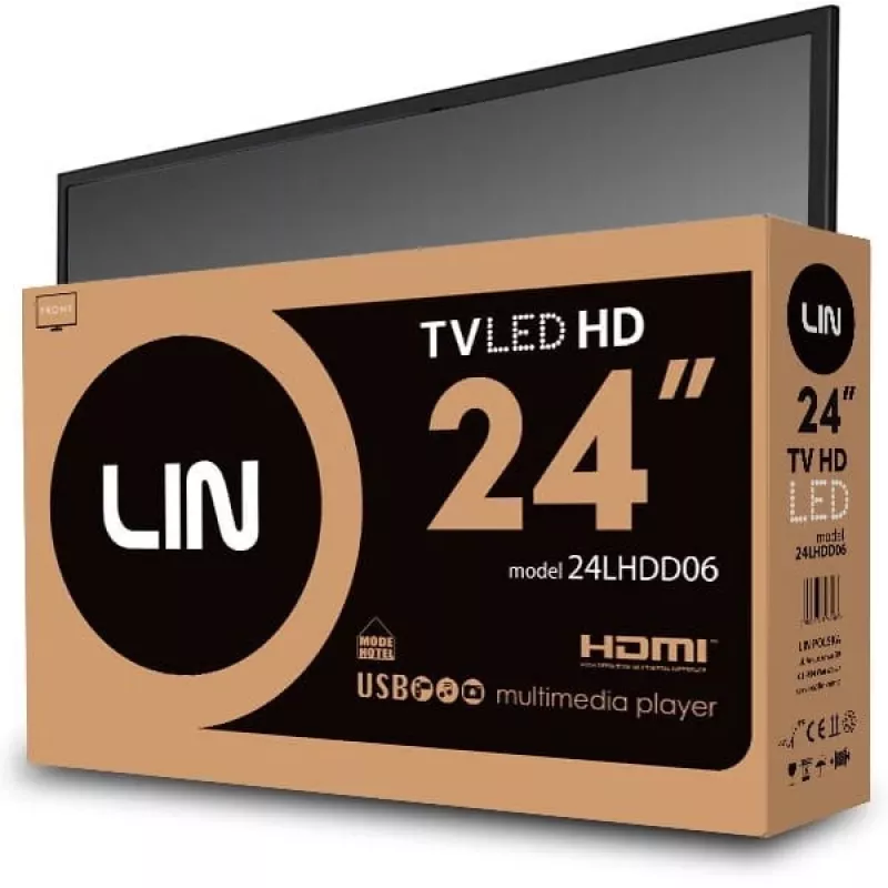 LIN 24LHDD06 HD Ready DVB-T2 Melns