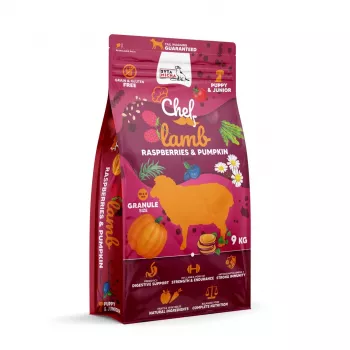SYTA MICHA Chef Puppy Lamb, raspberries and pumpkin - sausa suņu barība - 9kg