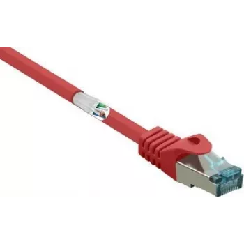 RF-5043954 RJ45 tīkla kabelis, komutācijas kabelis CAT 6a S/FTP 2,00 m sarkans, liesmu slāpējošs, 1 gab. (RF-5043954)