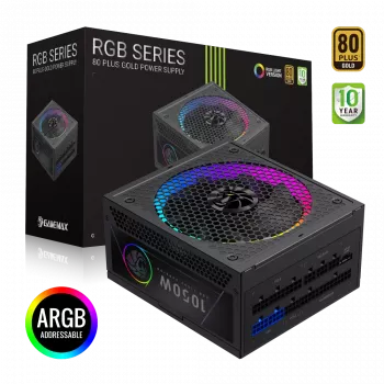 Gamemax barošanas bloks, 80 PLUS, Gold | RGB 1050G | 1050 W