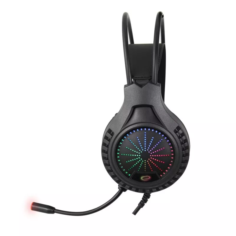 Vadu spēļu austiņas ESPERANZA EGH5000 — apskaujošas, USB 2.0, 20–20 000 Hz, 32 Ω, 105 dB, 1,5 m kabelis, regulējams mikrofons