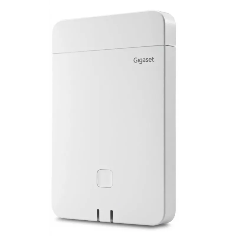 DECT bāzes stacija Gigaset N770 IP Pro — 120 kanāli, HTTPS/SIPS/SRTP/SSL/TLS, iekštelpās 50 m, ārā 300 m, balta