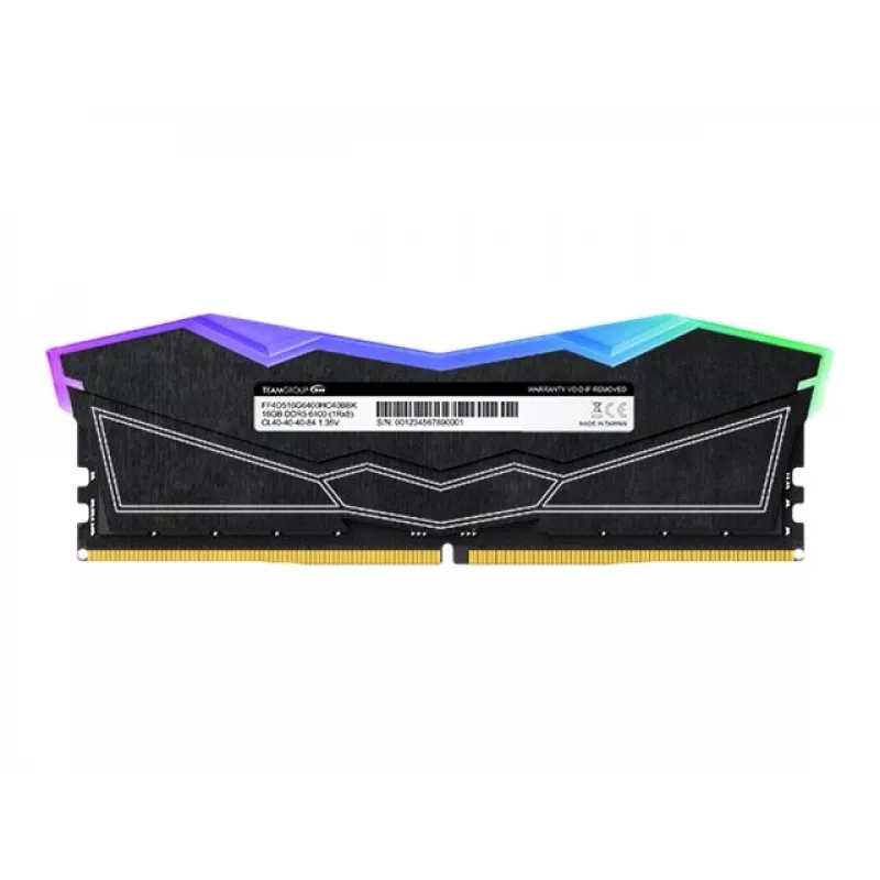 DIMM 32 GB DDR5-6400 (2x 16 GB) Dual-Kit, atmiņa melna, FF3D532G6400HC40BDC01, Delta RGB, INTEL XMP
