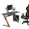 NanoRS RS120 spēļu datora galds, moderns dizains, viegls un stabils (maks. slodze 50 kg), melns un oranžs