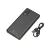 Ārējais akumulators Extralink EPB-098B 10000 mAh, LiPo, 2× USB-A + 1× USB-C, melns