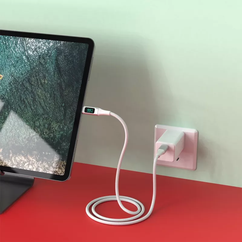 4smarts USB-C uz USB-C kabelis DigitCord 100W 1.5m. balts