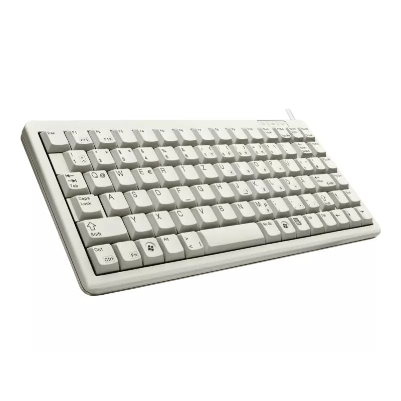 Cherry G84-4100 kompakta klaviatūra, gaiši pelēka, USB/PS/2