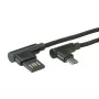 ROLINE USB 2.0 kabelis, leņķveida, A tipa atgriezenisks - Micro B, ST/ST, melns, 0,8 m (11.02.8720)