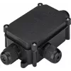 Wentronic Goobay IP-66 aizsargkārba spaiļu blokiem PG9, melna - drošai 3 kabeļu savienošanai (56660)