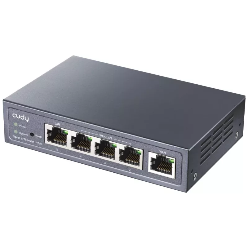 Cudy Gigabit Multi-WAN VPN maršrutētājs vadu tīklam Fast Ethernet, Gigabit Ethernet, pelēks