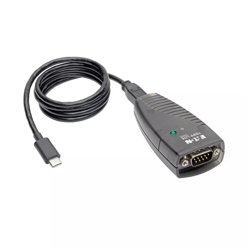 Tripp USB-C uz seriālo adapteri (DB9) - Keyspan, ātrdarbīgs (vīriešu/vīriešu)
