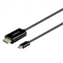 USB-C kabelis SAVIO CL-191 2 m — USB-C uz USB-C, tēviņš-uz-tēviņu, melns, plastmasas apvalks, vara vadītājs