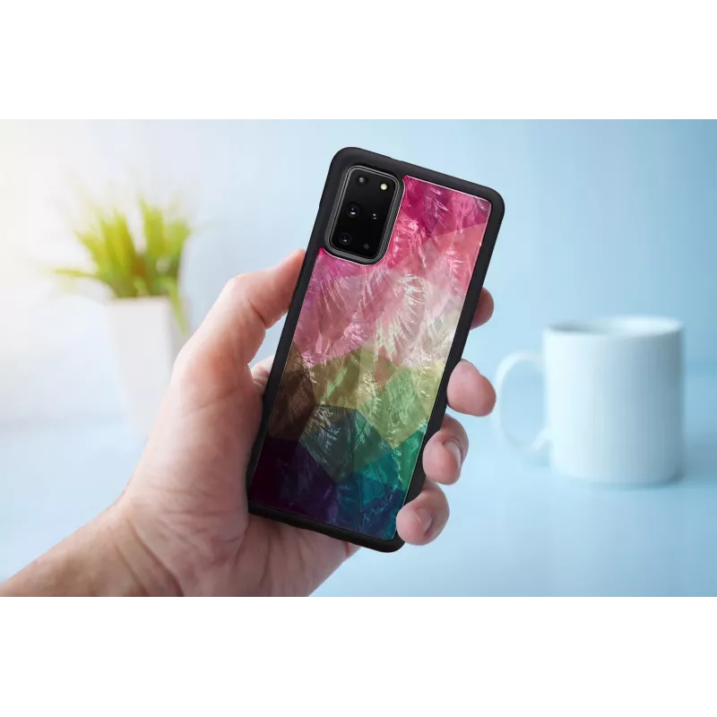 Telefona maciņš iKins Samsung Galaxy S20+ — ūdens zieda dizains, melns