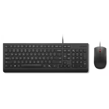 Vadu tastatūras un peles komplekts Lenovo Essential 4X31R64445 — USB vadu pilna izmēra tastatūra un vadu USB pele