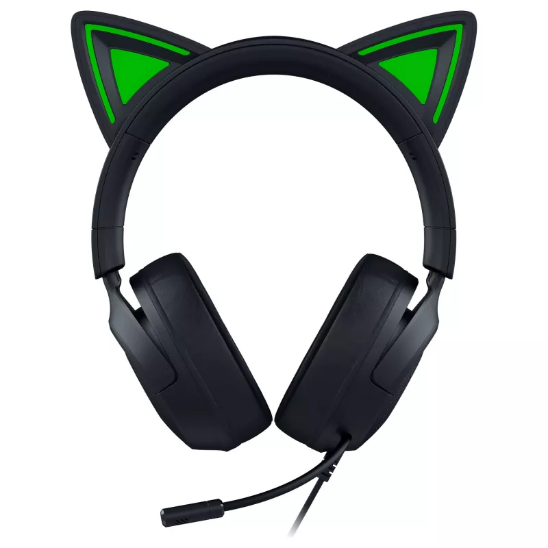 Vadu spēļu austiņas Razer Kraken Kitty V3 X — uz ausīm, ar integrētu mikrofonu