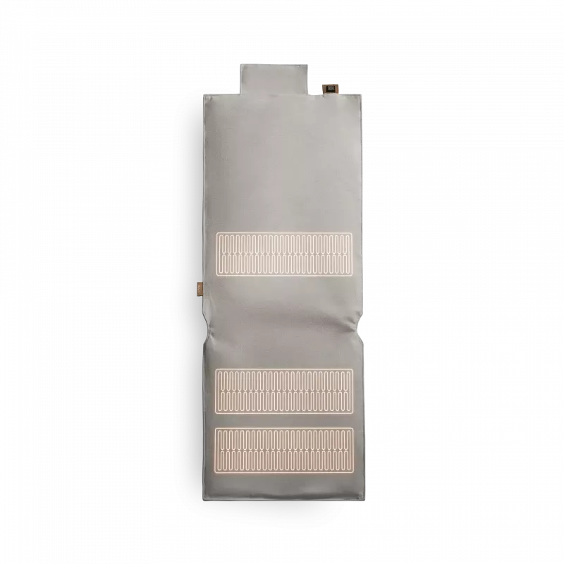 Apsildāmais sēžu paliktnis Duux Mellow DXLV60, 40 x 110 cm, 3 apsildes līmeņi, 1 personai, pelēks