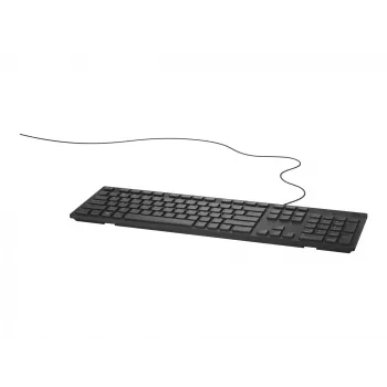 Vadu pilna izmēra tastatūra Dell KB216 — QWERTY ziemeļvalstu izkārtojums, melna, USB